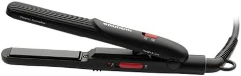 GRUNDIG HS2030 Mini Travel Hair Straightener Tourmaline Black