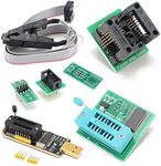 D-FLIFE CH341A 24 25 Series EEPROM Flash BIOS USB Programmer+SOIC8 SOP8 Test Clip+SPI Flash 1.8V Adapter+SOP8 SOIC8 to DIP8 Adapter Socket Converter