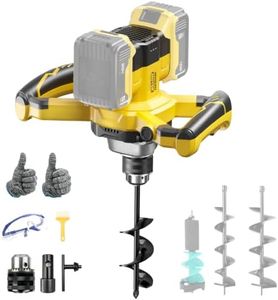 40V Cordless Auger Post Hole Digger for DeWalt 2x20V Max Battery - Brushless Motor Electric Auger Drill with 3/8" Chuck & 3/4" Adapter, for Tree Planting Fence Post Farm Garden (Battery NOT Included)