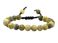 Certified Serpentine Bracelet for Women Men with Healing Crystal and Reiki Stone - Beautiful Gemstone Adjustable Beaded Bracelet for Balance, Harmony & Positive Energy