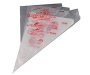 Zeinwap Disposable Polythene Icing Piping Bags for Decorating for Cream Cake Pastry Cupcake Decoration Transparent (Medium, Pack of 100)