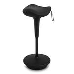 IWMH Standing Office Stool, Intimate WM Heart Ergonomic Office Stool, Adjusting height and swivels 360° working seat (Black)