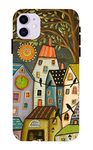 LETAPS® Printed Colorful Paint, Art, Doodle, Sketch Designer Back Case Cover for iPhone 11 (Multicolour)