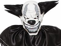 Forum Novelties X77085 Bezerk Black and White Evil Clown Mask, Mens, One Size