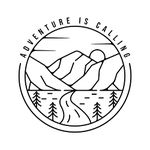 Adventure Is Calling Mountain Scene Large Sticker Caravan Motorhome Camper Van Car Adventure Horsebox Bodywork Decal