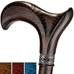 Asterom Walking Cane - Handmade, Ergonomic, Wooden - Canes for Men, Cane for Women - Stylish Walking Sticks for Seniors, Unique, Wood (Walnut)