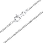 925 Silver Chain for Women - Sterling Silver Chain Necklace - Snake Silver Chains - Silver Chain Mens - Thick Silver Chain - Lobster Clasp Width 1.5 mm - Length 16" Inches