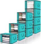 Fab totes 10 Pack Clothes Storage, 