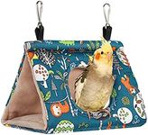 QX-Pet Supplies Winter Warm Bird Nest House Hanging Hammock Velvet Shed Hut Cage Plush Fluffy Birds Hideaway Sleeping Bed Fuzzy for Parrot Parakeet Cockatiels Budgies Cockatoo Lovebird Finch Canary