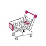 Spillbox Mini Supermarket Shopping Cart Trolley Mini Cart Baby Toy Trolley, Wonderful Gift and Toy for Children - (Magenta)