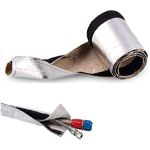 RYANSTAR Metallic Heat Shield Thermal Sleeve Insulated Wire Hose Cover L:1820MM W:100MM