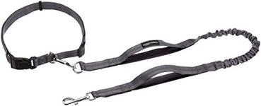 Amazon Basics Dual Handle Hands Free Bungee Dog Leash - 3 Foot, Black