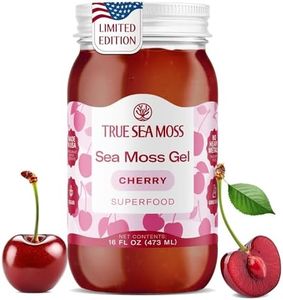 TrueSeaMoss Wildcrafted Irish Sea Moss Gel - 7 Flavors - Nutritious Raw Seamoss Rich in Minerals, Proteins & Vitamins - Antioxidant Health Fresh Sea Vegetables, Vegan Made in USA (Cherry, 1 Pack)