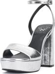 Vince Camuto Women's Pendry Sandal-Platform, Silver, 7.5