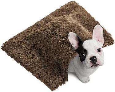 FairOnly Fluffy Waterproof Dog Blanket for Bed Couch Sofa, Super Soft and Warm Waterproof Blanket for Small Dog Cats, Machine Washable Furniture Protector Pet Blanket, Brown, 39"×47 "