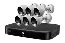 Lorex 8-Channel 4K Ultra HD Active Deterrence Security System with 6 Indoor/Outdoor Cameras, White (6 Cam 8 Channel)