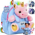 Naturally KIDS Pink Unicorn Backpack, Unicorn Gifts for Girls, Unicorn Toys for 3 Year old Girls