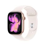 Apple Watch Series 11 GPS 46mm Smartwatch with Rose Gold Aluminium Case with Light Blush Sport Band S/M. Sleep Score, Fitness Tracker, Health Monitoring, Always-On Display, Water Resistant