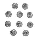 Dophee 10Pcs Tobacco Pipe Silver Screen Metal Ball Filter Combustion Durable Tool, 15mm