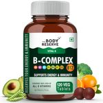 The Body Reserve Vitamin B Complex Tablets- 120 Veg Tablets 100% Rda Of Vitamin B1, B2, B3, B5, B6, B7, B9 & B12, Vitamin B Complex Supplements For Women & Men (4 Months Supply Pack)