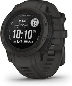 Garmin Instinct 2S, Smaller Rugged GPS Smartwatch, Built-in Sports Apps and Health Monitoring, Ultratough Design Features, Graphite