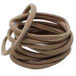 XIMA 40 Pack Nylon Headband,Newborn DIY Headband Soft Elastic Hairbands for Baby Girls Infant Toddlers Kids(Tan-40pcs)