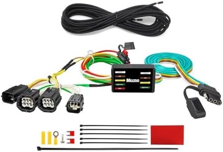 MECMO 4-Way Flat Trailer Wiring Harness 56331 for 2011-2020 Dodge Grand Caravan, 2011-2016 Chrysler Town and Country, 2021-2022 Chrysler Grand Caravan, Plug n Play 4 Prong Tow Hitch Wire T-Connector