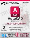 AutoCAD Software 1-Year Subscription (1 User, 3 Devices) (For Windows, MacOS, Android, iOS, M1, M2) (All Original versions Included) (Quick Delivery)