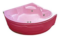 MADONNA Ambassador 5 Ft. Acrylic Corner Whirlpool Bathtub - Pink