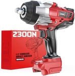DIYtoolifz 1700 Ft-lbs (2300 Nm) Impact Wrench 1/2 inch Compatible with Milwaukee18V, High Torque Cordless Impact Driver, Brushless Electric Impact Gun Drill with 4 Modes & LED Light for Car, Truck