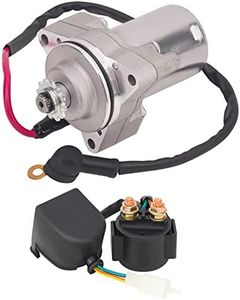 LCGLY Starter Motor and Starter Solenoid Relay for Tao Tao 50cc 70 cc 90cc 125cc 110cc ATV Coolster 4 Wheeler Chinese Pit Dirt Bike 4 Wheelers Go Karts Dune Buggy Sandrail Quad SSR Roketa SunL