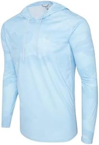 PELAGIC Apparel Men's Vaportek Hooded Fishing Shirt, Long Sleeve Shirt, UPF 50+ Protection, Water and Stain Repellent, Ventilated Lightweight