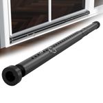 Sliding Door Security Bar，17.5-50 inch Adjustable Patio Door Security bar, Heavy Duty Window Security Bars Inside for Sliding Glass Door Home Apartment Bedroom(Black)