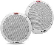 Pyle PLMR605W Dual 6.5'' Waterproof Marine Speakers, 2-Way Full Range Stereo Sound, 400 Watt, White (Pair)