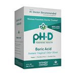 pH-D Feminine Health, Instant Vaginal Odor Rinse with Boric Acid, Made in USA, 3 oz