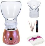 Hann Facial Steamer Professional Sinus Steam Inhaler Face Skin Moisturizer Facial Mask Sauna Spa Steamers with Aromatherapy Diffuser Humidifier Function (Pink)