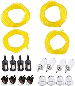 Tygon Fuel Line 4 Sizes 4 Feet 𝑪𝒉𝒂𝒊𝒏𝒔𝒂𝒘 𝑭𝒖𝒆𝒍 𝑳𝒊𝒏𝒆 𝑹𝒆𝒑𝒂𝒊𝒓 𝑲𝒊𝒕 Compatible with Poulan Weedeater Chainsaw Parts with Snap in Primer Bulb Zf-1 Fuel Filter Craftman String Trimmer