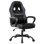 BestOffice Office Chair Desk Gaming Racing High Back Computer Task Swivel Executive Stool with Lumbar Support, Black