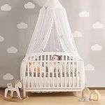 LOAOL Kids Bed Canopy with Lace Han
