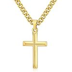 Ufist Cross Necklace for Men, Gold 