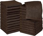 JENNY DENIAL 100% cotton unisex soft Face Towel super absorvent and quick dry 500 GSM size (12 * 12) inch combo pack of 10pc set color (Brown)