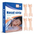 Nasal Strips 80 Pieces Nose Strips for Breathing, Relieve a Blocked Nose Due to Colds, Allergies, Snore Strips for Sports and Sleep, Nose Strips for Snoring, Snoring Strips Drug-Free