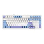 EPOMAKER x Aula F99 Wireless Mechanical Keyboard, Hot Swappable Gasket Custom Gaming Keyboard with Five-Layer Padding, Bluetooth/2.4GHz/USB-C, 8000mAh Battery (White Light Blue, Nimbus V3 Switch)