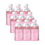 Mogu Mogu Lychee Juice with 25% NATA De Coco | Energy Booster Drink | Full of Fruit Fibres | No Added Preservatives and Colours - (Pack of 9, 320ml Each)