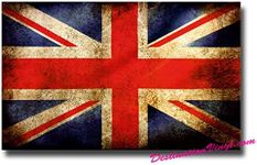 2 x Glossy Vinyl Stickers - Union Jack Flag Distressed England #0006 (As Shown.)