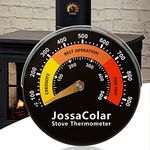 JossaColar Wood Stove Thermometer Log Burner Thermometer Magnetic, Flue Thermometer Log burner Temperature Gauge, Log Burner Accessories