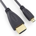 High Speed Micro HDMI to HDMI - Lead for Connecting NIKON COOLPIX Cameras to TV Monitor with HDMI Port - Premium Gold Quality Cable - Audio & Video - Supports 3D, 4K, 1440p, 1080p