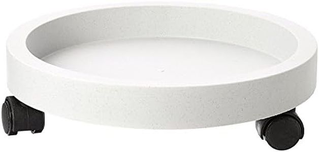 Rocky Mountain Goods Planter Caddy - Extra Strength Wheels for Easy Plant Moving - Tip Proof - Outdoor/Indoor - White Color Planter Dolly Doesn't overheat Plants - Wall Rim to Secure Planter (11")