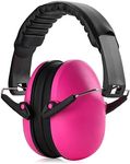 Ear Muffs Noise Protection - Pink Hearing Protection and Noise Cancelling Reduction Safety Ear Muffs, Fits Children and Adults for Shooting, Hunting, Woodworking, Gun Range, Mowing