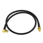 BINGFU Ham Radio Antenna Extension Cable SMA Male Right Angle to SMA Female RG58 Coaxial Cable 60cm 2 feet for Ham Radio Kenwood BaoFeng Wouxun Icom Yaesu Vertex Standard Horizon Marine VHF Radio